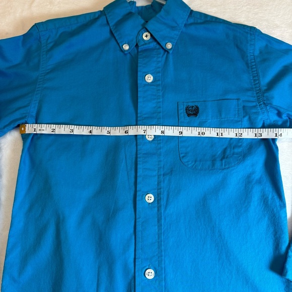 Cinch Vibrant Blue Casual Button-Down Shirt - Picture 5 of 9